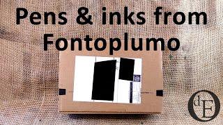 Pens and inks in a box from Fontoplumo - Lamy, Diamine and KWZ