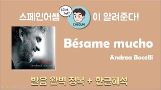 [스페인어노래] Bésame mucho 베사메 무쵸, 가사해석+발음 완벽정복!