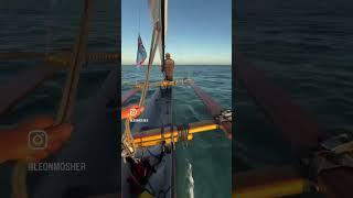 Outrigger Canoe Fishing on Namotu, Fiji.