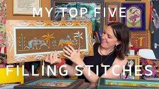 My Top 5 Embroidery Filling Stitches - The Fabled Thread