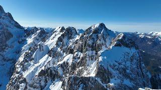 Alpspitze, Waxenstein und Kramerspitz sowie Höllental mit der Drohne Mitte Februar