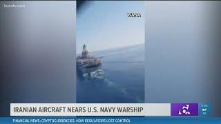 Iranian aircraft nears U.S. Navy warship