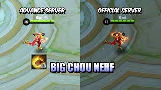 SECRET CHOU NERF - NEW PASSIVE SKILL COUNTER - MOBILE LEGENDS ADVANCE SERVER