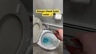 Nick Pinto always checks hotel water 
