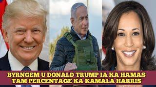 Byrngem lypa u Trump ia ka Hamas tam percentage ka Kamala ia u Donald Trump ha IOWA