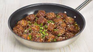 30 MINUTE DINNER | Mongolian Meatballs - SWEET GLAZED MEATBALLS. Recipe by Always Yummy!