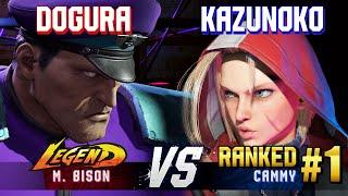 SF6 ▰ DOGURA (M.Bison) vs KAZUNOKO (#1 Ranked Cammy) ▰ High Level Gameplay