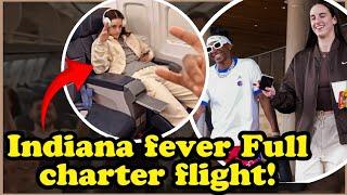 Caitlin Clark & Indiana Fever full preview of thier first charter flight ️ 