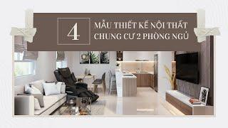 TOP 4 THIẾT KẾ NỘI THẤT CHUNG CƯ 2 PHÒNG NGỦ ĐẸP NHẤT 2023 [Nrew Home 24H]