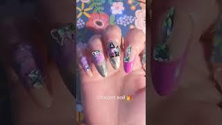 #unicorn nail #gelxnail#beginerfrindly