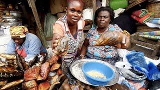 The BIGGEST MARKET in ACCRA!! Ghana Street Food + Makola Market Tour | Accra, Ghana