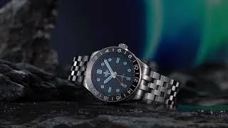 PHOIBOS WAVE MASTER GMT 200M Automatic Diver Watch PY049C Black