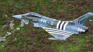 'MOGGY' in the loop. Typhoons, F15s, Hawks, Merlin. Mach loop Photography, 4K UHD