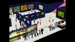 PTV Viswalk: Simulating Pedestrians Queuing and Slendering Around