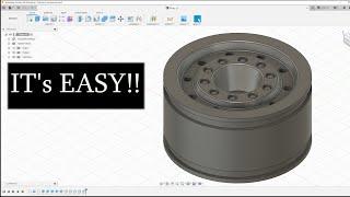 How to design RC parts in Fusion 360 | RC Truck rim | #1