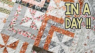 Cabin Breeze | Fat Quarter Quilt Pattern | Log Cabin Quilt Pattern |