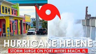 Hurricane Helene Storm Surge Hits Fort Myers Beach, Florida