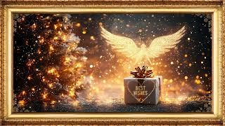 Golden Wishes and Christmas Glow | Art Framed Screensaver | Art for Your TV | 4K  ️ 