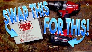 Power Wheels Vehicle 18 Volt Milwaukee Battery Upgrade!