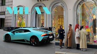 Walking in Milan Via Montenapoleone the Most Expensive street in Italy #whatarepeoplewearing