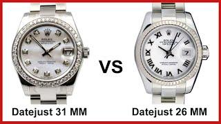 Rolex Datejust COMPARISON - Customized 31 mm Model vs Factory 26 mm Model