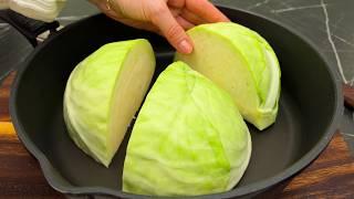 I cook cabbage like this for dinner almost every day! A delicious and quick recipe in 15 minutes!