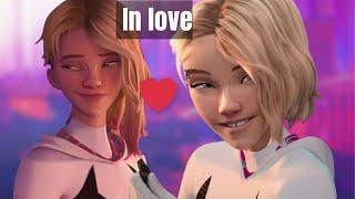 showing all the signs of Gwen's feelings for miles in the spider verse movies