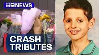 Tributes for young boy killed in Melbourne school crash | 9 News Australia