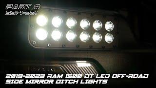 ORACLE Lighting 2019-2023 RAM 1500 DT LED Off-Road Side Mirror Ditch Lights Install Guide