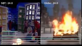 Ta pegando fogo - SBT vs Globo comparison (Frame-rate)