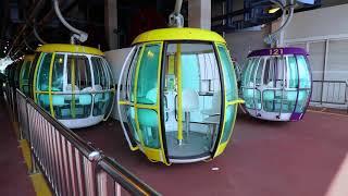 香港海洋公園Ocean Park Hong Kong - 登山纜車在上山方向纜車內 航拍 - 登山纜車救援徑及沿途風景