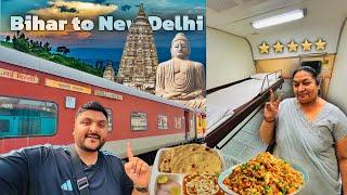 Bihar ki Most Premium Train First AC Coupe Journey || Mahabodhi Express Delicious IRCTC food Review