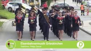 Eisenbahnermusik Grieskirchen - Bezirksmusikfest Gaspoltshofen 2016 | Marschmusik | Blasmusik