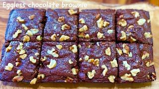 Fudgy Chocolate brownie recipe | Easy Chocolate Walnut Brownie recipe | Indian Yumm