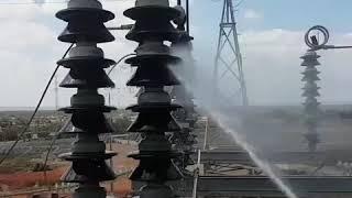 Giving a 230KV Electric Substation a bath