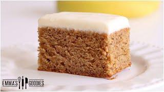 The Easiest BANANA CAKE RECIPE with 2-Ingredient Cream Cheese Frosting