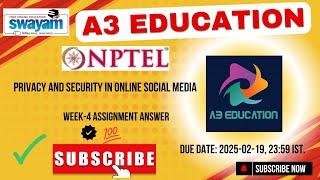 NPTEL Privacy and Security in Online Social Media Week 4 Assignment 4 Answers Solution | 2025 - Jan