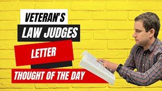 Thought of the Day - Veteran's Law Judges' Letter to CCK