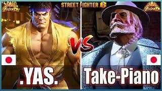 Street Fighter 6 YAS (RYU #1)  Vs  Taketake-Piano (JP #1) Best Ranked MatchFightingGameWorldX