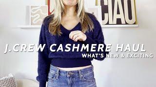 J.Crew Cashmere Sweater Haul | trying their newer brushed cashmere line