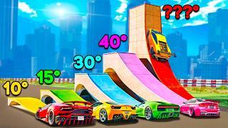 Which ramps gives you the longest jump in GTA 5?