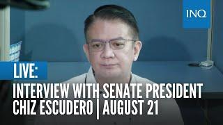 LIVE: Interview with Senate President Chiz Escudero  | August 21