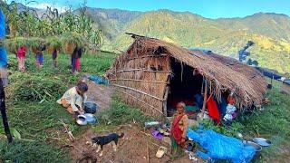 most peaceful Nepali Himalayan Village life || daily activities in people mountain village lifestyle