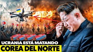 Ucrania utiliza drones para emboscar y destruir soldados de Corea del Norte en nuevas imágenes.