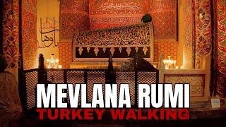 Turkey Walking 4K: Mevlana Rumi - Walking Tour Konya, Turkey