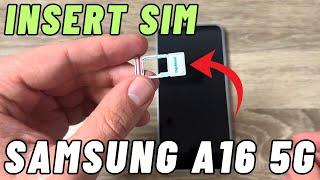 How to INSERT SIM & MEMORY SD Card in Samsung Galaxy A16 5G