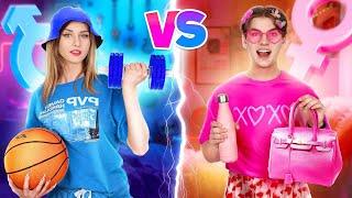 Desafio Esportivo: Meninas vs Meninos! Menino & Menina Trocam de Vida