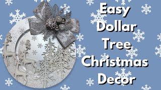 Dollar Tree Charger Christmas Decor | Easy DIY Christmas Decor