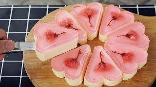 Sakura CheeseCake [No Bake] - 桜のレアチーズケーキ