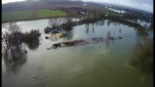 Abbey meadows floods and weir. 5th February 2021